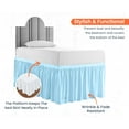 thumbnail image 2 of SGI Bedding Dorm Room Bed Skirt | Twin XL 42" Ruffled Microfiber Bed Skirt | Fade Resistant, Wrinkle Free, Anti-static, Decorative, Extra Storage Space, Clutter-Free | Lt. Blue, 2 of 8