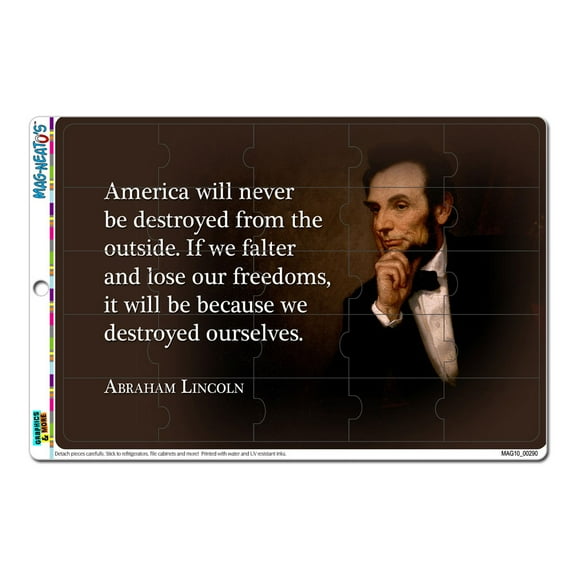 MAG-NEATO'S Abraham Lincoln Freedom Puzzle Refrigerator Magnet