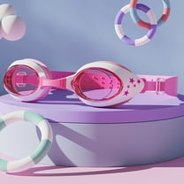 Frwgonr Kids Swim Goggles UV Protection Anti-Fog Pool Water Swimming Goggles for Boys Girls Youth Toddler Pink, Size 2T-13