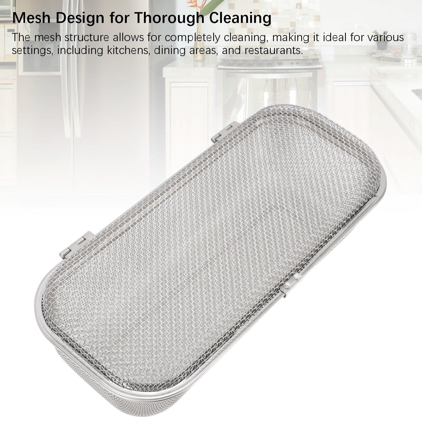 BIMZUC 304 Stainless Steel Dishwasher Utensil Basket – Compact Mesh Holder for Spoons, Chopsticks & Forks, 4.5x10.4x3.0in