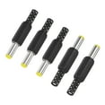 thumbnail image 1 of Uxcell 5-Pack Conectores Macho DC, 5.5x2.1mm Núcleo de Cobre para Adaptador de Soldadura de Computadora/Cámaras CCTV/Iluminación, 1 of 1