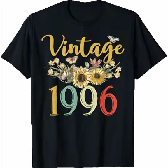Vintage 1996 Sunflower 30th Birthday Awesome Since 1996 T-Shirt