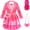 Pink with Wigs, variant on Guvpev Pink Princess Costume for G'irls, Halloween Cosplay Dress Up Outfits with Jacket, Dress & Heart Bag, K'ids Halloween Costume for Birthday Party Fancy Dress & Role Play