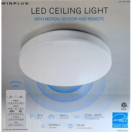 Winplus Led Ceiling Light With Motion Sensor And Remote Com
