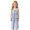 Q185 Blue, variant on Angala 2 Piece Outfits For Girls V-Neck Sleeveless Striped Vest With Waist Tie And Casual Pants Set Girls Fall Season Wear Clothes