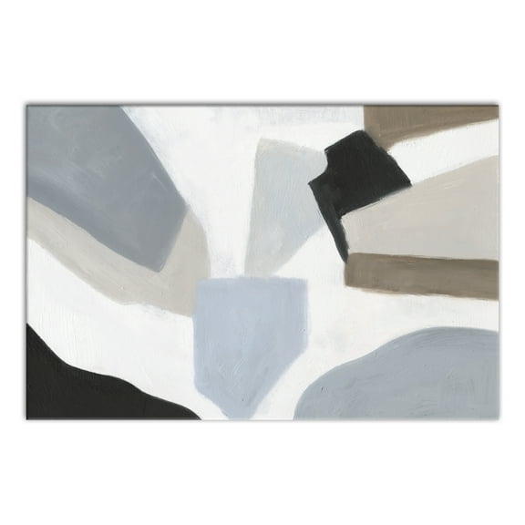 Creative Products Neutral Abstract With Soft Shapes 36 x 24 Canvas Wall Art