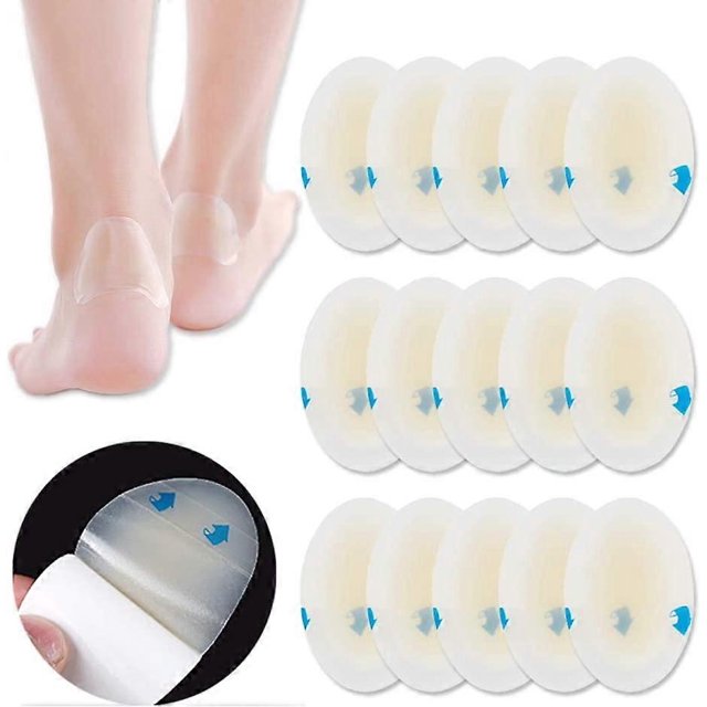 ZHAOCHENG Vendajes para ampollas, almohadillas para ampollas (15 piezas) Almohadillas de gel para ampollas, almohadillas para ampollas, vendajes adhesivos con sellado hidrocoloide