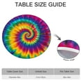 thumbnail image 6 of Rainbow Tie Dye Mandala Pattern Round Fitted Tablecloth with Elastic Edge,Dining Table Cover Waterproof,Outdoor Round Tablecloth for Camping,Dining,Indoor and Outdoor, 6 of 7
