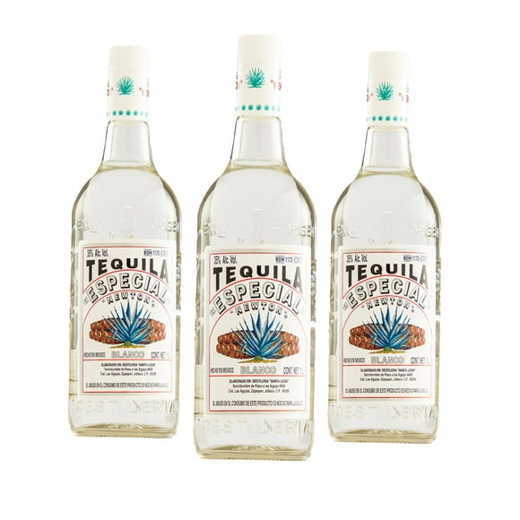Tres Botellas Tequila Especial Newton Blanco 1000 Ml Tequila Blanco
