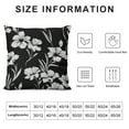 thumbnail image 6 of Nawypu  Throw Pillow Cover Flower Black and White Floral Pattern Summer Jasmine Drawing Pillowcase Home Decorative Square Pillow Case Cushion Cover 2pc, 6 of 6