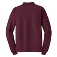 thumbnail image 6 of Yellow Rooster Men's Silk Touch Long Sleeve Polo T-Shirts Burgundy 2XL, 6 of 6