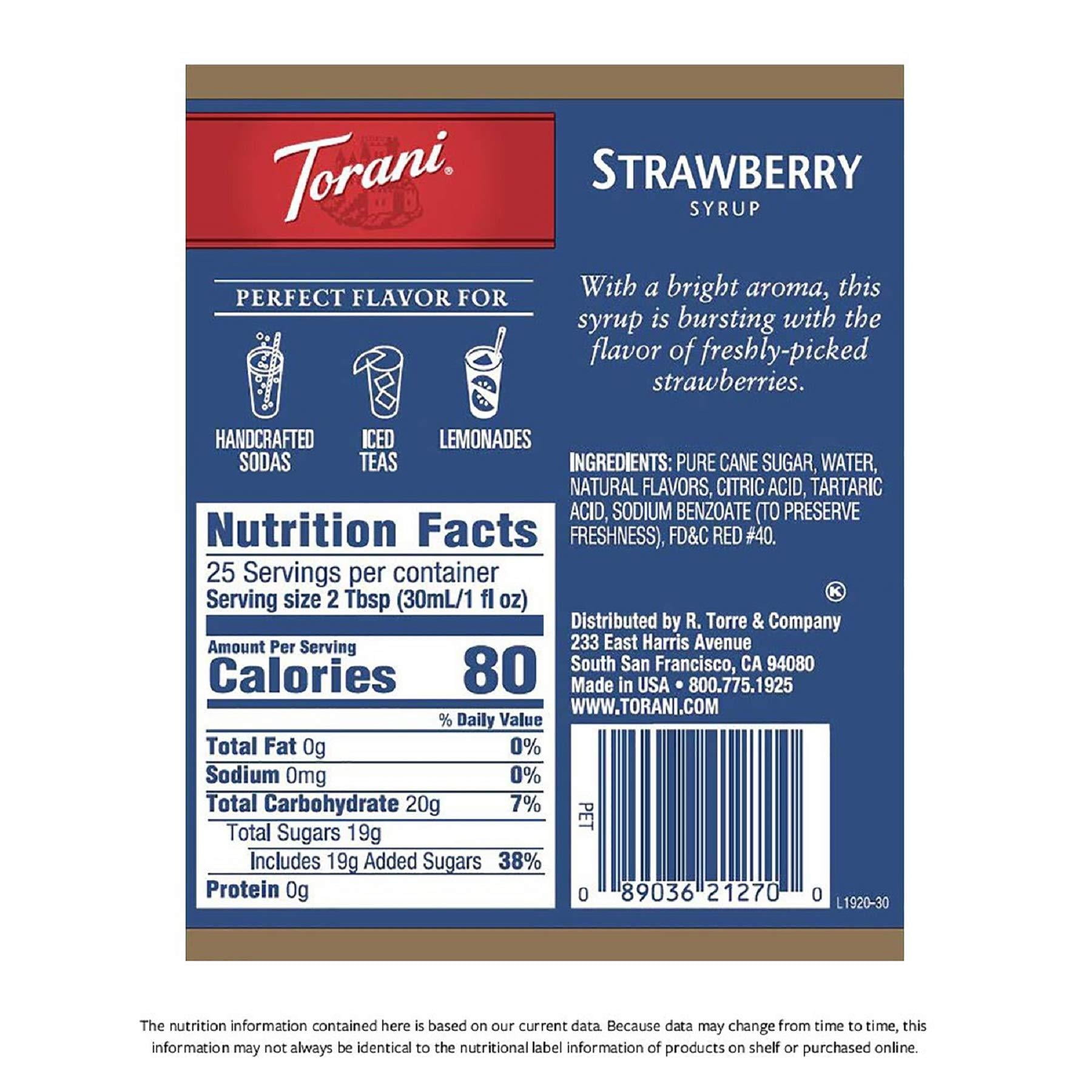 Torani STRAWBERRY 750 ML PET