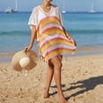 thumbnail image 6 of Taqqpue Women Swimsuit Crochet Swim Cover Up Summer V Neck Bathing SuitVacation Outfits Swimwear Mesh Knit Plus Size Beach Dress, 6 of 10