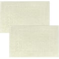 thumbnail image 1 of Adobella 2 Towel Bath Mats, 100% Cotton Jacquard Design, 20 x 30 inches, Ivory Cream, 1 of 4
