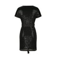 thumbnail image 4 of Gspmoly Robes pour Femmes, Nouvelle Robe Européenne à Manches Courtes et Col en V à Sequins, Robe à Perles à la Mode et Décontractée, Robe à Manches Courtes et Col en V, Robes de Soirée pour Femmes jusqu'à 65 % de Réduction, 4 of 5