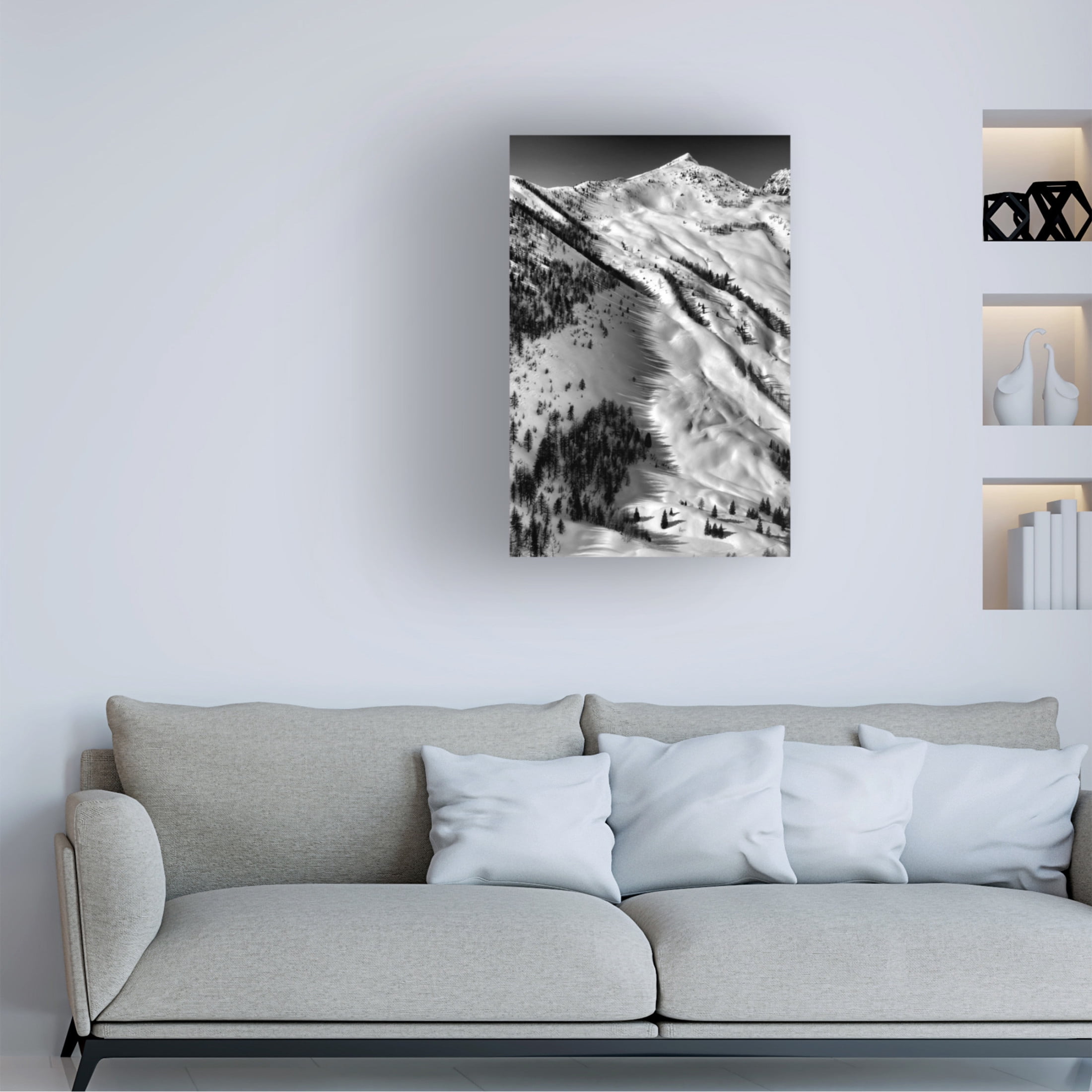 Trademark Fine Art Ales Klabus Low winter sun shadows 2 Canvas Wall Art
