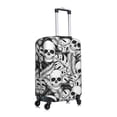 thumbnail image 3 of Kdxio Skull and palm leaves Pattern Luggage Cover for Travel,Elastic and Durable,Fits 18-32 Inch,Anti-Scratch Suitcase Protector, 3 of 9