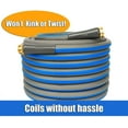 thumbnail image 3 of 50ft 5/8" Drinking Water Safe, Heavy Duty, Kink Free, All Weather, Non Expanding, Lightweight Water Hose with Brass Fittings, UV Protection, and Abrasion Resistance, 3 of 8
