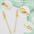 thumbnail image 4 of 30 Sets Leather Cord End Clasps Connectors wit Extender Chains Golden Fold Over Cord Ends with Lobster Claw Clasps Extension Tails with Drop Charms for DIY Choker Necklaces Making for making, 4 of 5