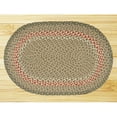 thumbnail image 1 of Earth Rugs Braided Green/Burgundy Area Rug, 1 of 2