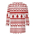 thumbnail image 6 of Cadancy Christmas Sweatshirt for Women 3/4 Sleeve Funny Graphic Crewneck Blouses Xmas Dressy Casual Fashion Tops Party Holiday Pullover Shirts, 6 of 7