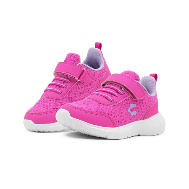 Tenis Velcro Deportivo Antiderrapante Charly Niña Fiusha Blanco 19.5