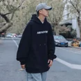 thumbnail image 3 of Sudadera con capucha de estilo hip hop para hombre, ropa masculina de color negro, sudadera blanca, de alta calidad, sencilla, estilo vintage de los años 90, cálida y divertida, de algodón, 3 of 4