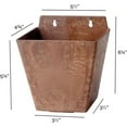 thumbnail image 4 of Root & Vessel Self Watering Wall Planters for Indoor or Outdoor Plants, Unique Marbled Wall Pot, Made of Eco-Friendly Blend of Stone and Plastic, Rust, 5.5in, 4 of 4