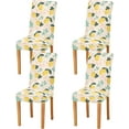 thumbnail image 2 of Summer Lemon Flowers Leaves Chair Covers Dining Chair Slipcovers Set of 4 Stretch Seat Covers for Dining Room Living Room Hotel Banquet, 2 of 6