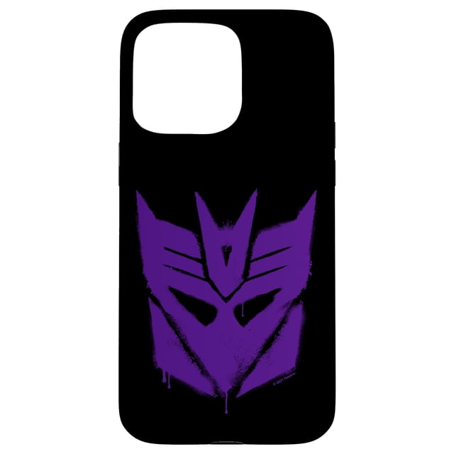Funda para iPhone 15 Pro Max Transformers con logo morado