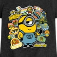 thumbnail image 3 of Despicable Me Minions - Minion & Banana Stickers - Toddler & Youth Girls Short Sleeve Graphic T-Shirt, 3 of 5