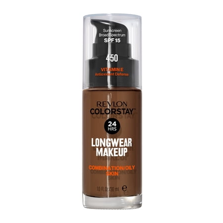 Revlon ColorStay Liquid Foundation Makeup Matte Finish Combination/Oily Skin SPF 15 450 Mocha 1 fl oz