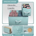 thumbnail image 4 of Sorbus 7 Drawer Dresser Storage Chest for Kids Bedroom with Fabric Bins Aqua, 4 of 5
