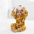 thumbnail image 2 of Coerni New Born Flannel Jumpsuit Cute Animal Fleece Hooded Romper Warm Zip up Thick Suit Baby Bodysuit Halloween Crawling Overall, 2 of 4