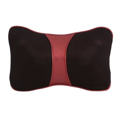 4 Head Design Kneading Neck Shoulder Back Body Spa Car Massage Pillow Deep Relax Neck Shoulder Pain 110V US Plug