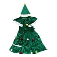 thumbnail image 5 of Christmas Costumes for Women Elegant For Holiday Party Masquerade Performance Festive Green Attire Christmas Dress, 5 of 5