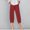 Red, variant on Vivianyo HD Women's Capri Pants for Summer Clearance Fashion Women Summer Casual Loose Pockest Elastic Waist Trousers Capris Pants
