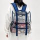 thumbnail image 1 of Mochila transparente de PVC para mujer, morral escolar de moda para estudiantes, mochila de viaje aprobada por el estadio Fivean unisex, 1 of 2