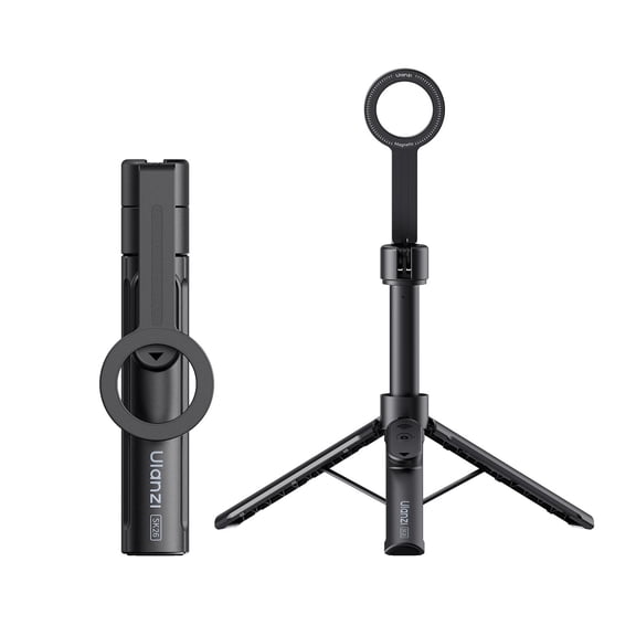 Ulanzi SK26 Magnetic Phone Selfie Stick Tripod, 2-in-1 Portable Extendable Tripod with Wireless Remote, Compatible with iPhone and Android Smartphones