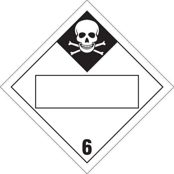 Brady DOT Container Placard,10-3/4" Label W 60402