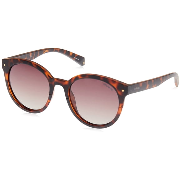 Polaroid Sunglasses Womens PLD 6043S Polarized Oval Sunglasses, DKHAVANA, 51 mm