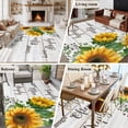 thumbnail image 5 of Yellow Sunflowers Area Rugs 8'x10', Small Throw Rugs for Living Room Patio, Farmhouse Floral Rustic Botanical Grey Wood Indoor Outdoor Rug Non-Slip Low Pile Carpet Runner Reversible Floor Mats, 5 of 8
