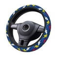 thumbnail image 4 of Daiia Cartoon Shark Steering Wheel Cover Auto Steering Wheel Covers Breathable Anti-Slip Steering Wheels Car Interior Decor Accessories for Men Women Universal 15 Inch, 4 of 8