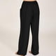thumbnail image 3 of Pantalones anchos de lino con cintura alta y cordón para mujer: pantalones elásticos tipo palazzo para yoga, ideales para llevar con ropa informal, 3 of 7