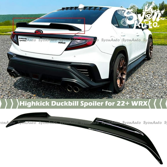 FOR 2022-2024 SUBARU WRX VB JDM GLOSS BLACK DUCKBILL HIGHKICK TRUNK SPOILER WING LID