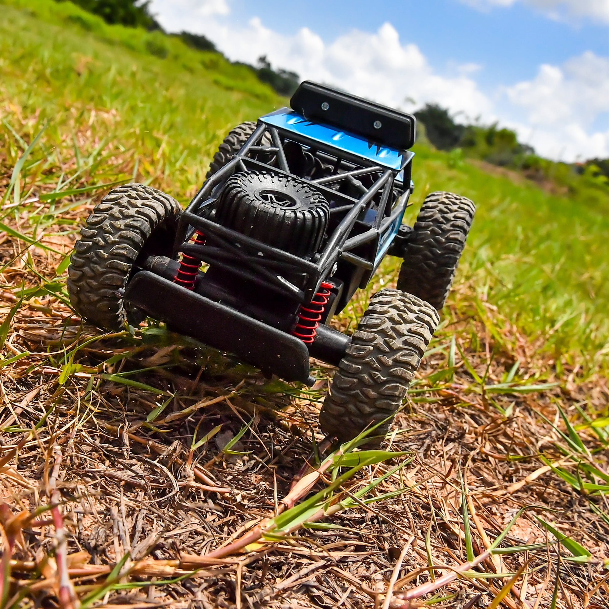 YCFUN Remote Control Cars for Kids, 1:20 Scale RC Monster Trucks with Lights, All Terrain off Road RC Cars for Kids 3-6 6-12
