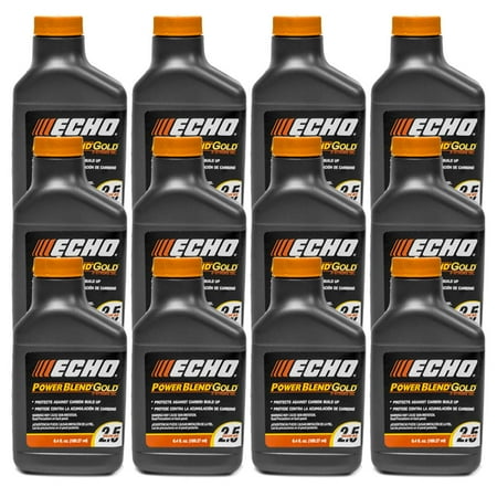 12PK Echo Oil 6.4 oz Bottles 2 Cycle Mix for 2.5 Gallon – Power Blend