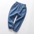 thumbnail image 3 of Glisme Toddler Boys Jeans Carrot Leg Denim Pants Lightweight Breathable Fall Casual Boys Baggy Trousers Size 3-4 Y, 3 of 3