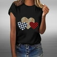 thumbnail image 2 of Edvintorg Valentine's Day Tops for Women Fashion Women's Classic-Fit Short-Sleeve Crewneck T-Shirt Soft Cute Printed Shirts Graphic Tees, 2 of 6
