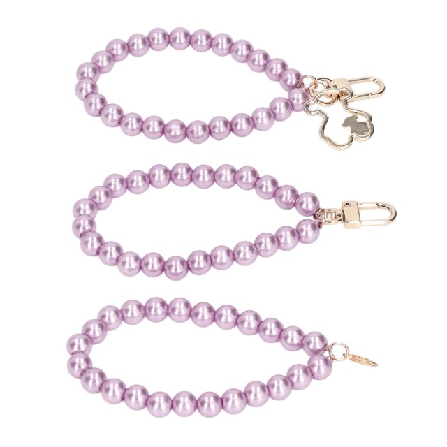 Cordón De Muñeca De Mano De Perla, 3 Estilos Hermoso Llavero De Perla Práctico 3 Piezas Para La Caja Del Teléfono ANGGREK GB1216